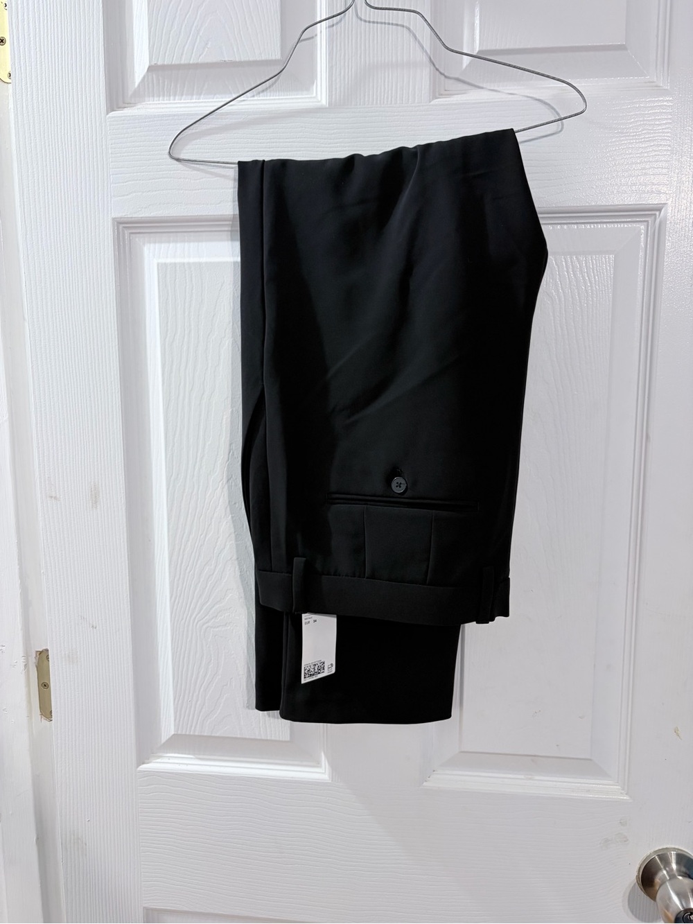 H&M NWT Men’s Black Slim Fit Cropped Trousers Pants W34